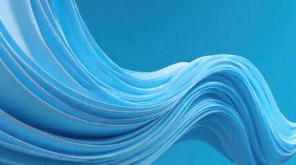 Poster - Creative blue digital wave wallpaper. Web design concept. 3D Rendering , no logos, no brands
