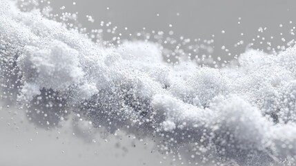 Poster - 3d render of white particle on white backgrond.