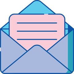 Poster - Clean and versatile message icon design for digital communication and messaging applications
