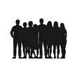 © Joshuva stock - Silhouette of group of people standing together vector illustration art