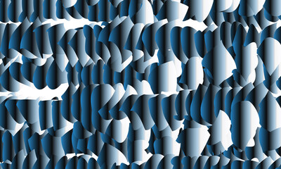 Fototapete - Abstract blue and white gradient overlapping shapes pattern