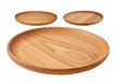 © Farida - Three wooden plates with natural grain pattern against a plain background arranged in a triangle