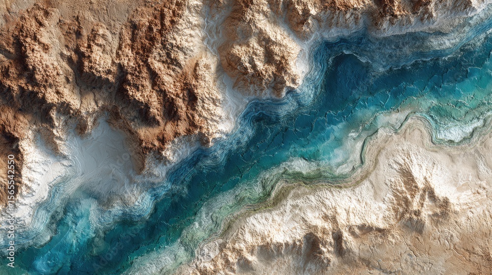Top down Satellite view Highly detailed satellite map illustrating ...