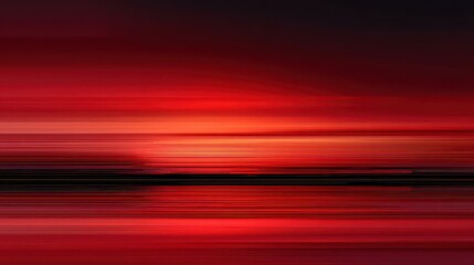 Poster - Photo abstract red background with the horizon line