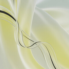 Poster - A translucent ribbon gracefully curves against a soft background