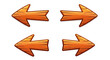© Matt - Wooden arrows vector set for game ui design navigation pointers direction left right back forward 100