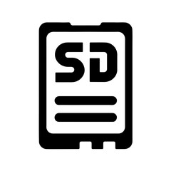 Fototapete - SD Flash Drive Vector Icon