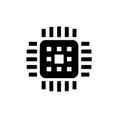 Fototapete - cpu pc chip vector