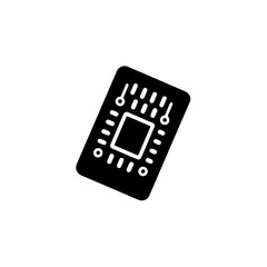 Fototapete - cpu pc chip vector