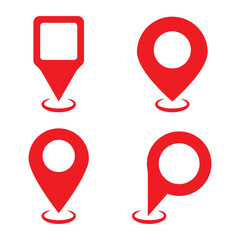 Poster - Set of location pin icons. location pin place marker. Location icon. Map marker pointer icon set. Modern map markers. Pin icon vector isolated on white background. 