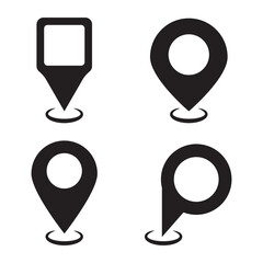 Poster - Set of location pin icons. location pin place marker. Location icon. Map marker pointer icon set. Modern map markers. Pin icon vector isolated on white background. 