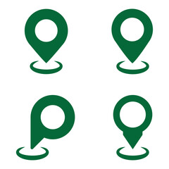 Poster - Location icon set. Location pin icon