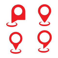 Poster - Location icon set. Location pin icon