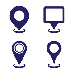 Poster - Location map pin icons set. Modern map marker collection. Pinpoint. Location pin icon. Map pin place marker. Map marker pointer icon. GPS location symbol. transparent background 