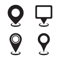 Poster - Location map pin icons set. Modern map marker collection. Pinpoint. Location pin icon. Map pin place marker. Map marker pointer icon. GPS location symbol. transparent background 