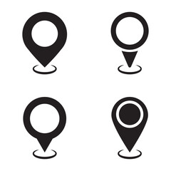 Poster - Location icon symbol , Map pin place marker. location pointer icon symbol in flat style. Red Location pin icon, Navigation sign