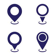 Poster - Location icon symbol , Map pin place marker. location pointer icon symbol in flat style. Red Location pin icon, Navigation sign