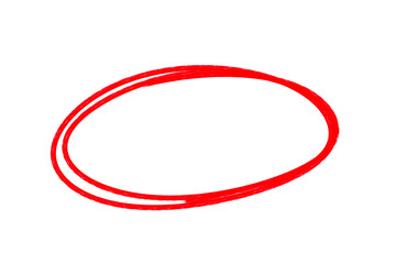 Poster - A red oval shape is isolated on transparent background