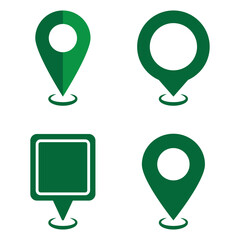 Poster - location pin icon symbol sign isolated on transparent background, map flat vector icons