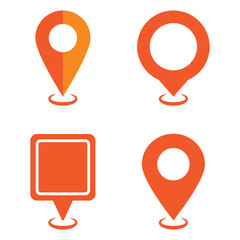 Poster - Location map pin icons set. Modern map marker collection. Pinpoint. Location pin icon. Map pin place marker. Map marker pointer icon. GPS location symbol. Flat style vector
