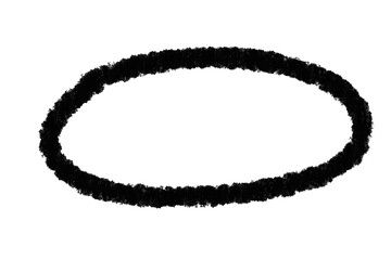 Poster - A black oval shape is isolated on transparent background