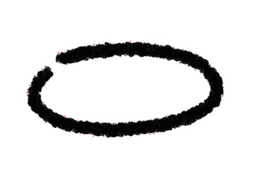 Poster - A black circle is isolated on transparent background