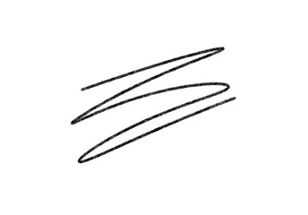 Poster - A black scribble line is isolated on transparent background