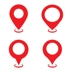 Poster - location pin icon in editable stroke, outline, and filled styles. for navigation, maps and geolocation designs in apps, websites and user interfaces