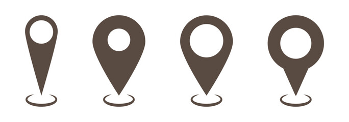 Poster - location vector icon set. point illustration sign collection. position symbol. place logo.