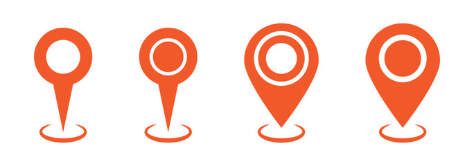 Poster - Location icon set. Location pin icon