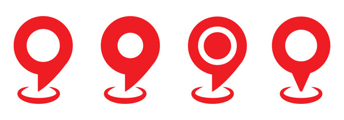 Poster - Location icon set. Location pin icon