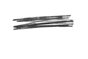 Poster - A dark gray brush stroke isolated on transparent background creates a textured artistic effect