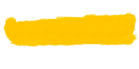 Poster - A vibrant yellow brushstroke is isolated on transparent background
