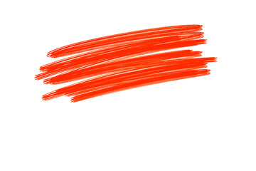 Poster - Red brushstrokes create an abstract design isolated on transparent background