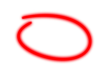 Poster - A glowing red circle is isolated on transparent background
