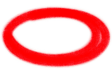 Poster - A red oval shape is isolated on transparent background