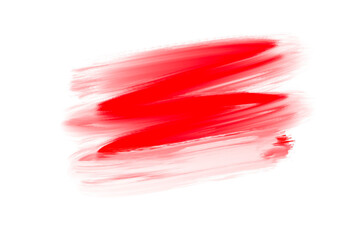 Poster - A red watercolor brush stroke isolated on transparent background