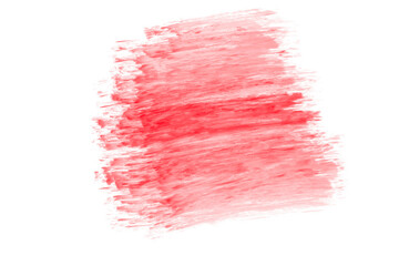 Poster - A red watercolor brush stroke creates a vibrant stain isolated on transparent background