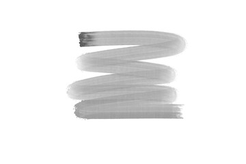 Poster - Gray watercolor brush stroke isolated on transparent background
