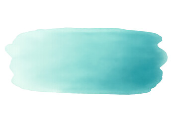Poster - Soft pastel turquoise watercolor wash spreading gently, blending delicate edges across creative backgrounds