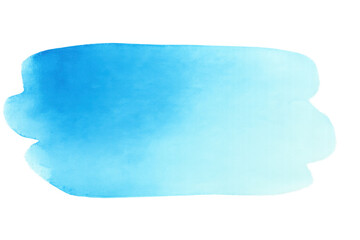 Poster - Abstract light blue watercolor gradient stain with a transparent background, ideal for adding a touch of color to designs