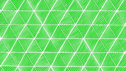 Aufkleber - Abstract geometric pattern with green and white diagonal stripes in triangles