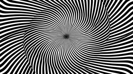 Poster - Abstract black and white swirling lines optical illusion background