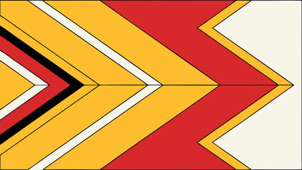 Aufkleber - Abstract geometric chevron pattern with red yellow and white colors