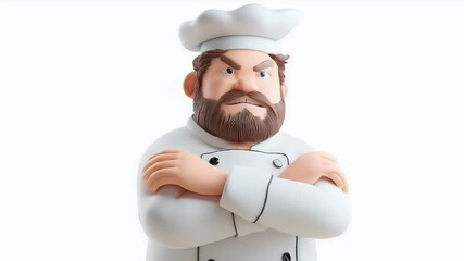 Poster - Animated Chef's Angry Expression: Culinary Frustration and Displeasure