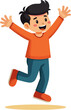 © Rafail - Happy young boy jumping with excitement in colorful clothing