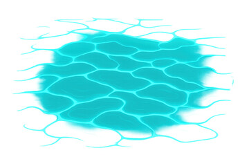 Poster - Transparent water surface vector showing gentle rippling, reflecting soft sunlight and creating serene summer atmosphere
