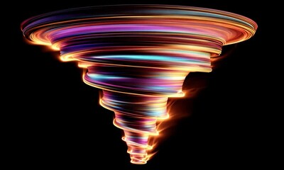 Poster - Abstract swirling vortex of vibrant colors