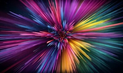 Poster - Abstract radial speed lines