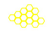 © PNG Kingdom  - Honeycomb pattern forming a cloud shape, ideal for backgrounds, textures, and design elements, with transparent background